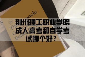 荆州理工职业学院成人高考和自学考试哪个好？